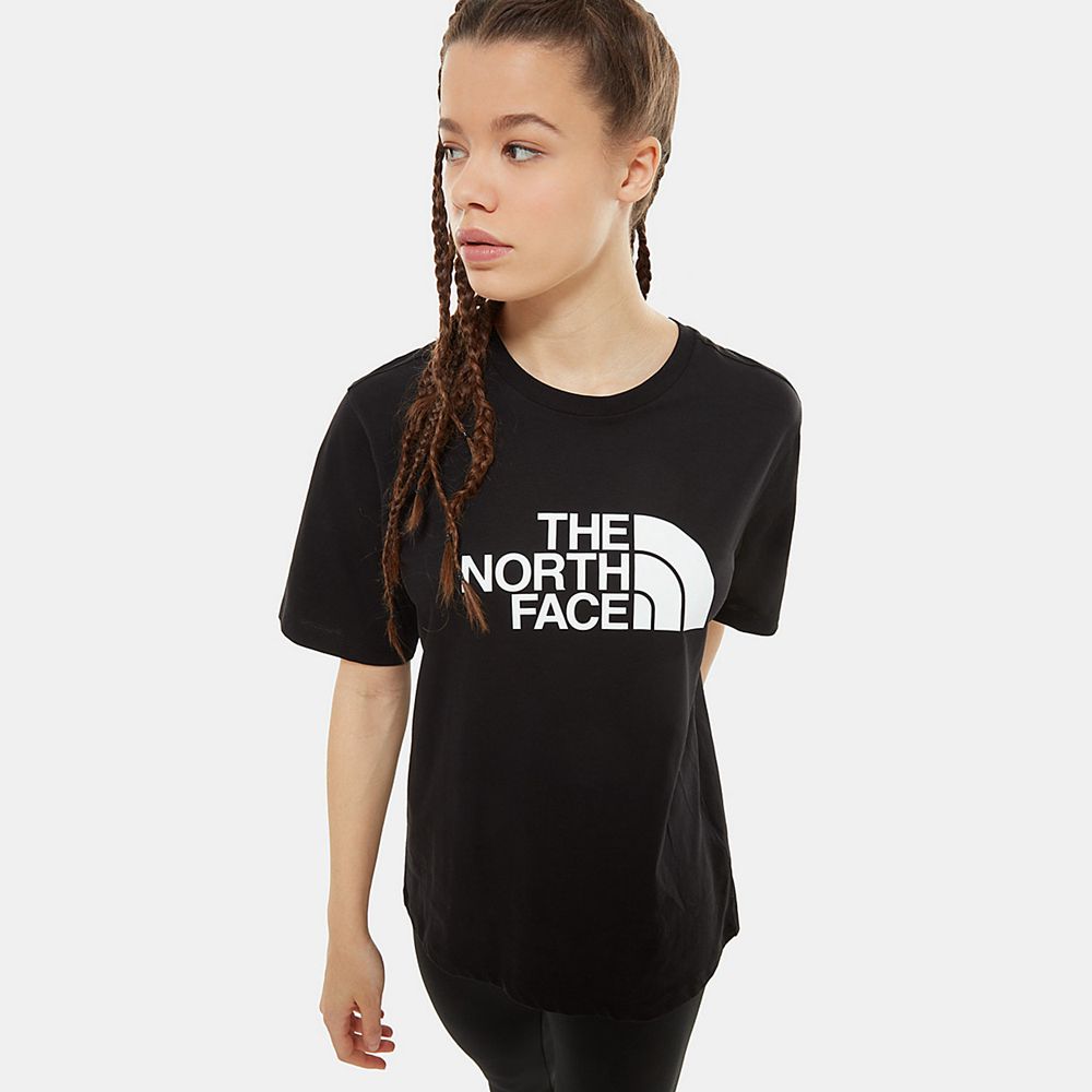 The North Face T-Shirts Womens Australia - The North Face Relaxed Easy Black (SNK-812035)